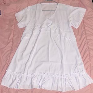 White Ruffle Dress